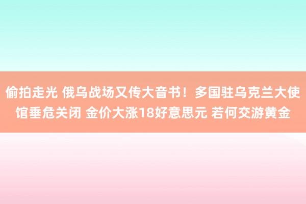 偷拍走光 俄乌战场又传大音书！多国驻乌克兰大使馆垂危关闭 金价大涨18好意思元 若何交游黄金