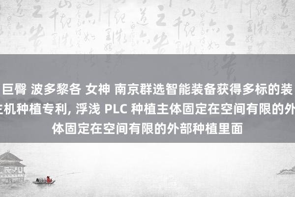 巨臀 波多黎各 女神 南京群选智能装备获得多标的装配的 PLC 主机种植专利, 浮浅 PLC 种植主体固定在空间有限的外部种植里面