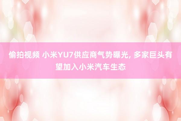 偷拍视频 小米YU7供应商气势曝光, 多家巨头有望加入小米汽车生态