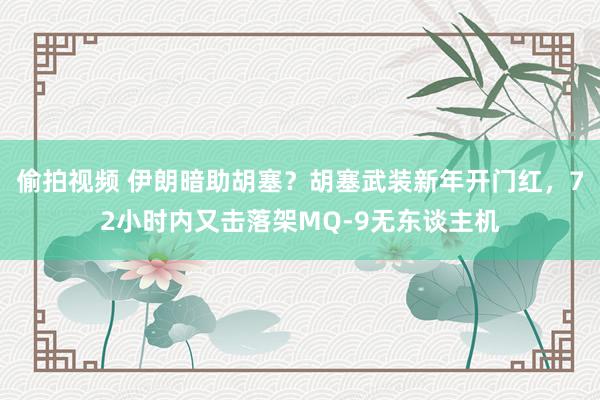 偷拍视频 伊朗暗助胡塞？胡塞武装新年开门红，72小时内又击落架MQ-9无东谈主机