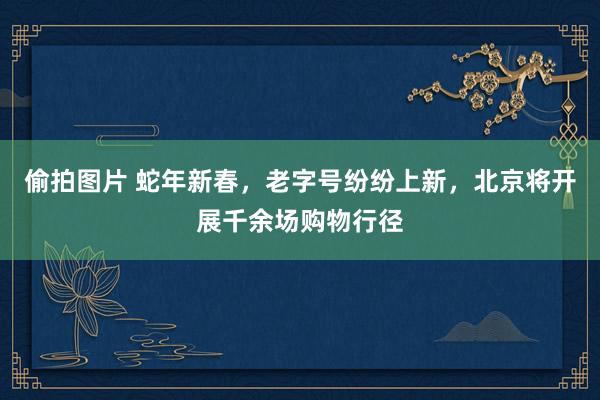 偷拍图片 蛇年新春，老字号纷纷上新，北京将开展千余场购物行径
