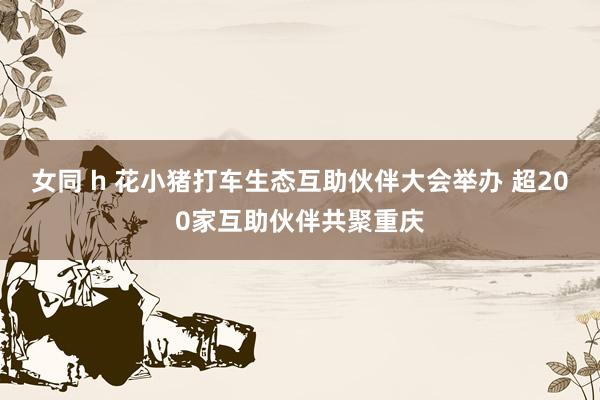 女同 h 花小猪打车生态互助伙伴大会举办 超200家互助伙伴共聚重庆