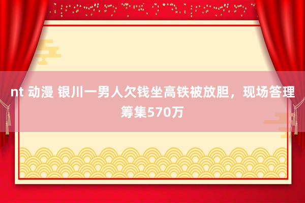 nt 动漫 银川一男人欠钱坐高铁被放胆，现场答理筹集570万
