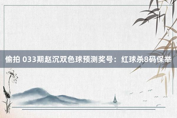 偷拍 033期赵沉双色球预测奖号：红球杀8码保举