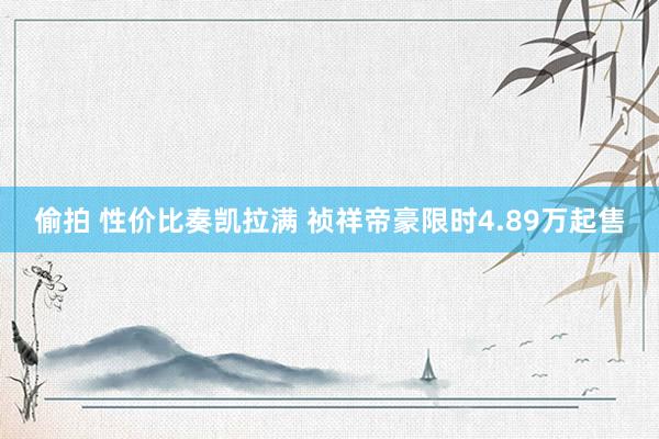 偷拍 性价比奏凯拉满 祯祥帝豪限时4.89万起售