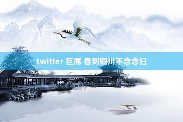 twitter 巨屌 春到铜川不念念归
