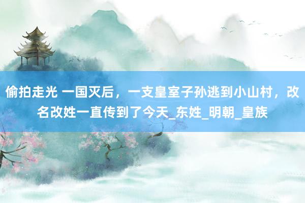 偷拍走光 一国灭后，一支皇室子孙逃到小山村，改名改姓一直传到了今天_东姓_明朝_皇族