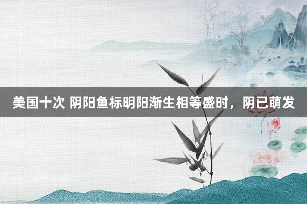 美国十次 阴阳鱼标明阳渐生相等盛时，阴已萌发