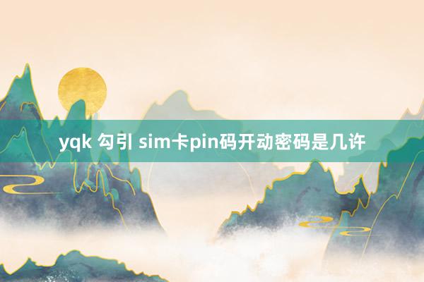 yqk 勾引 sim卡pin码开动密码是几许