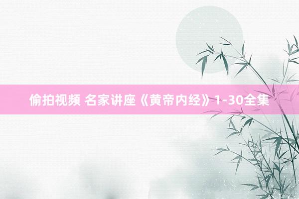 偷拍视频 名家讲座《黄帝内经》1-30全集