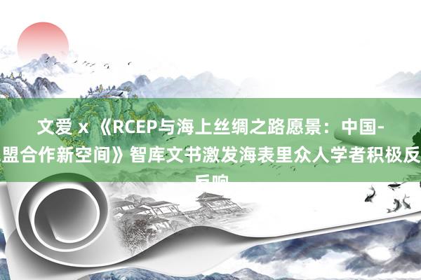 文爱 x 《RCEP与海上丝绸之路愿景：中国-东盟合作新空间》智库文书激发海表里众人学者积极反响