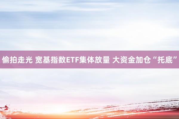 偷拍走光 宽基指数ETF集体放量 大资金加仓“托底”