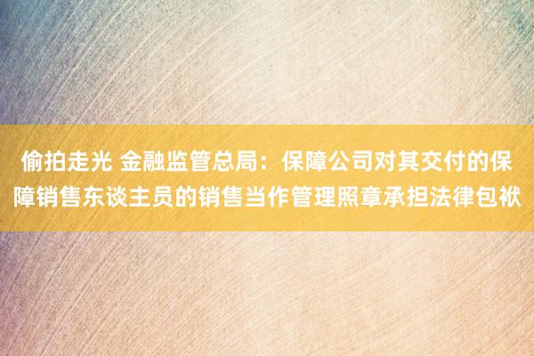 偷拍走光 金融监管总局：保障公司对其交付的保障销售东谈主员的销售当作管理照章承担法律包袱