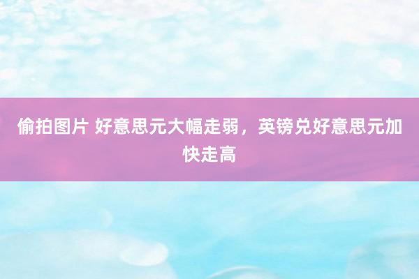偷拍图片 好意思元大幅走弱，英镑兑好意思元加快走高