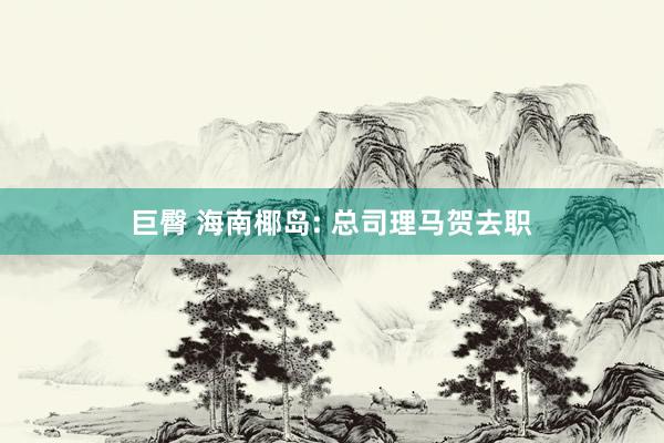 巨臀 海南椰岛: 总司理马贺去职