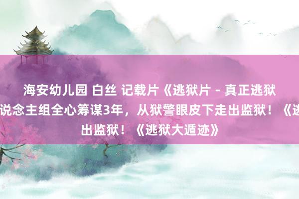 海安幼儿园 白丝 记载片《逃狱片 - 真正逃狱》逃狱六东说念主组全心筹谋3年，从狱警眼皮下走出监狱！《逃狱大遁迹》